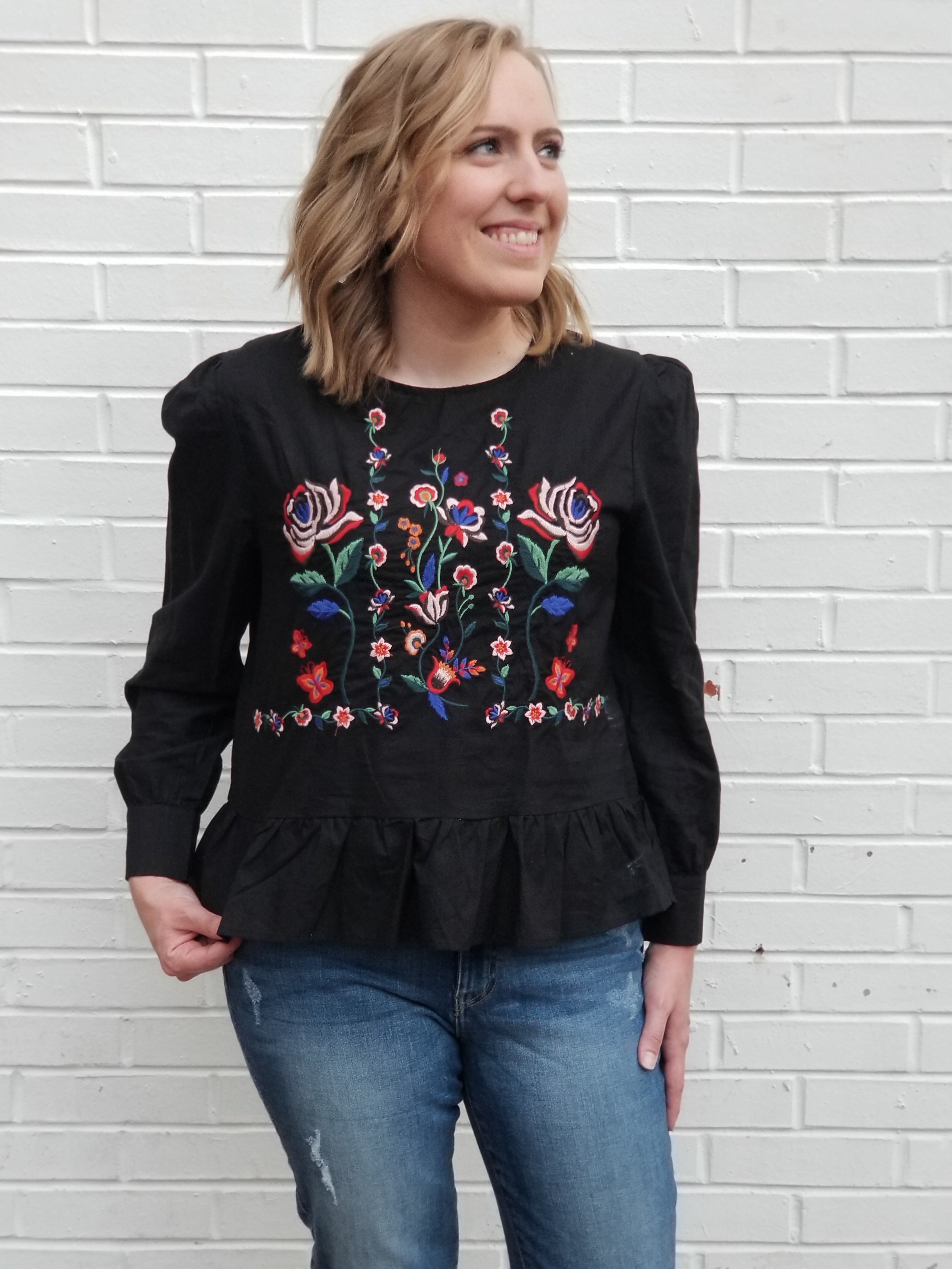Floral Embroidered Top